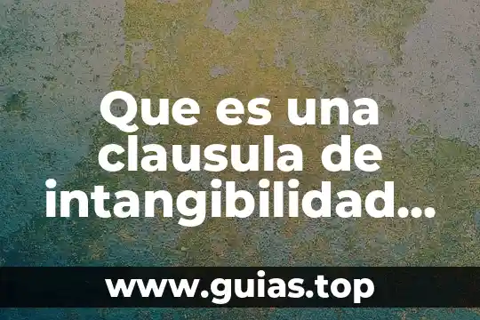 Difusión de las políticas que es 3 Que es una clausula de intangibilidad y desiciones politicas fundamentales
