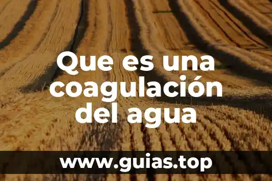 Que es agua del norte 3 Que es una coagulación del agua