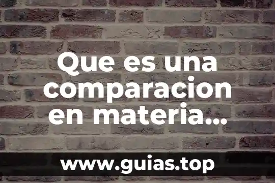 Que es dive en ingles y español 3 Que es una comparacion en materia español