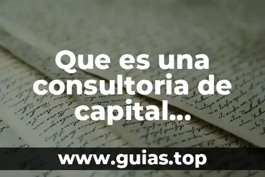 Que es una consultoria de capital humano