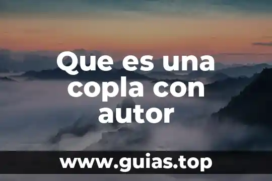 Qué es la depresión definición con autor 4 Que es una copla con autor
