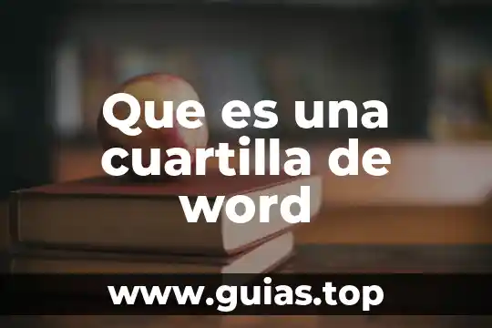 Cuartilla que es en word 3 Que es una cuartilla de word