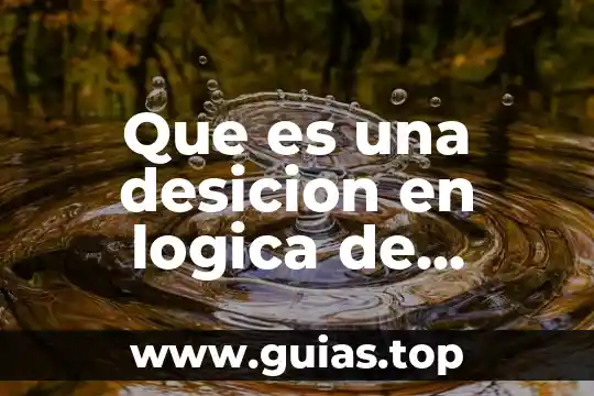 Qué es la libertad para la lógica 6 Que es una desicion en logica de programacion