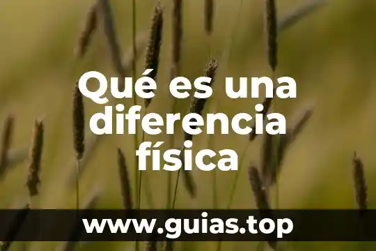Que es peso fisicoen fisica 3 Qué es una diferencia física
