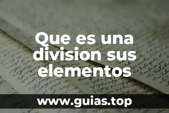 Que es una división cinética matematica 5 Que es una division sus elementos