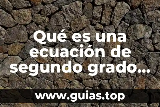 Que es un indice de primer segundo y tercer orden 4 Qué es una ecuación de segundo grado en matemáticas