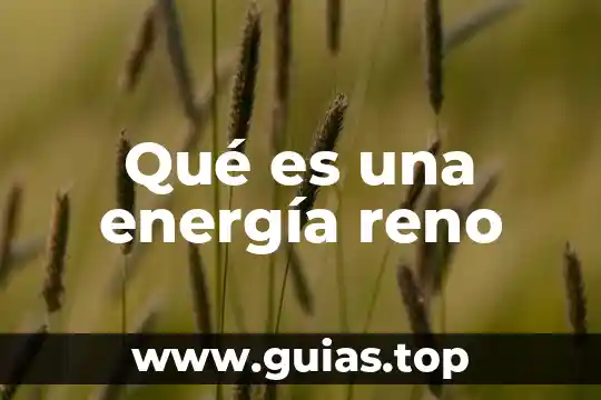 Qué es energía interna en bioenergética 3 Qué es una energía reno
