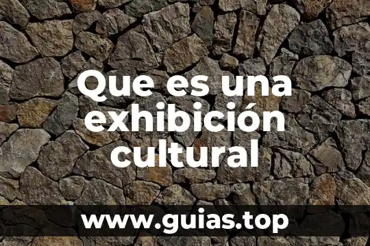 Qué es dinestidad cultural 4 Que es una exhibición cultural