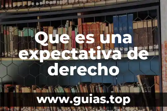 Que es la toma de agua 4 Que es una expectativa de derecho