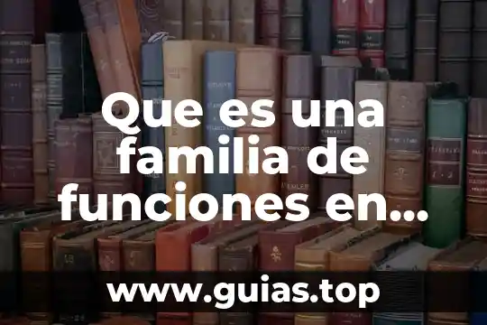 Que es familia de saberes 3 Que es una familia de funciones en matemáticas