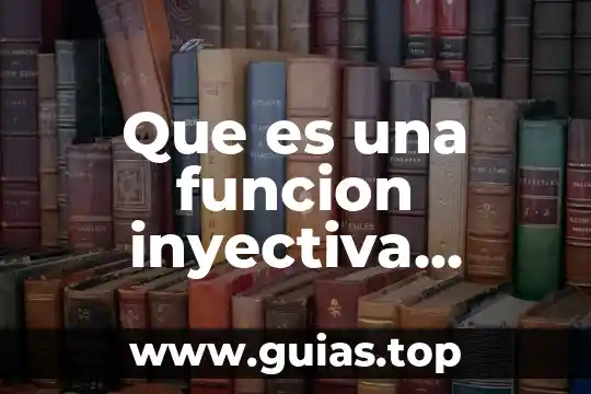 Que es una funcion y sus razones 6 Que es una funcion inyectiva concepto