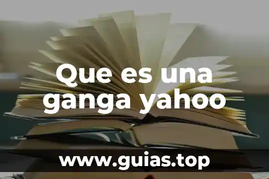 Que es insumo yahoo 3 Que es una ganga yahoo