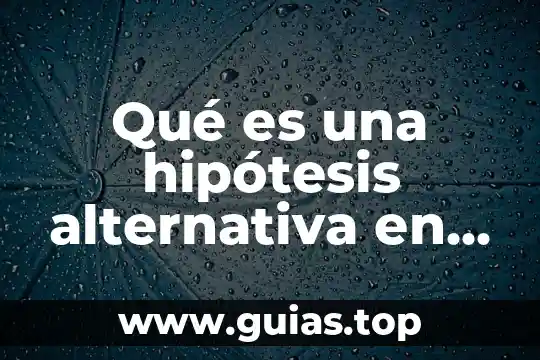 Que es pruebas de hipótesis aplicadas en el área administrativa 3 Qué es una hipótesis alternativa en investigación