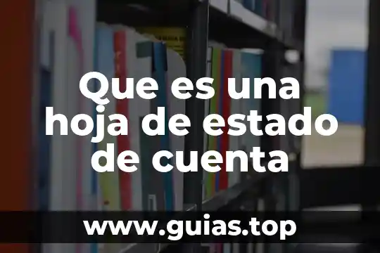 Que es el la hoja de la planta 3 Que es una hoja de estado de cuenta