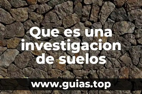 Qué es un congreso de investigación 5 Que es una investigacion de suelos