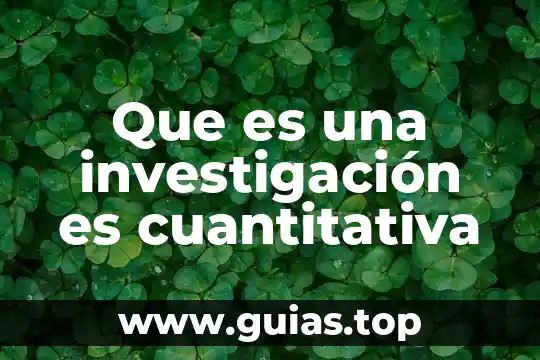 Qué es investigación documental o bibliográfica 3 Que es una investigación es cuantitativa
