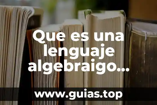 Que es un lenguaje de programacion y sus tipos 4 Que es una lenguaje algebraigo matematica
