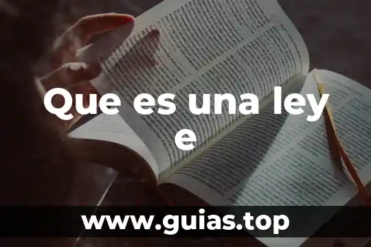 Concepto 155 que es 7 Que es una ley e