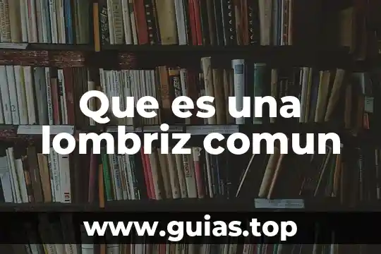 Qué es un nombre propio y común 6 Que es una lombriz comun