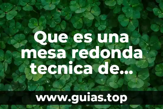 Que es la tecnica en la investigacion 5 Que es una mesa redonda tecnica de estitusion