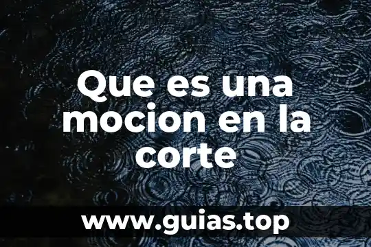 Que es el bautizo y corte de pelo en chile 5 Que es una mocion en la corte
