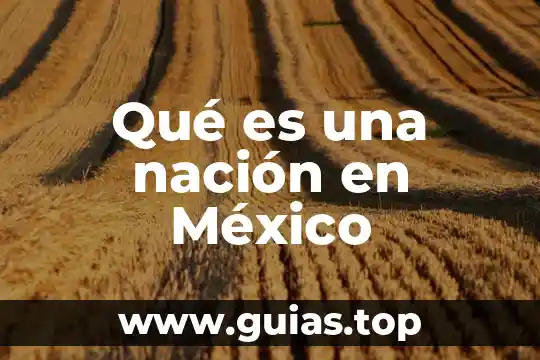 Que es ser servidor de la nacion 8 Qué es una nación en México