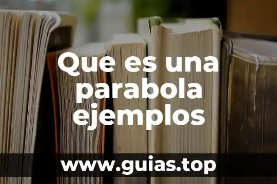 Qué es parábola concepto y ejemplos 7 Que es una parabola ejemplos