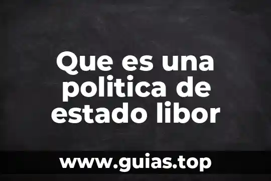 Qué es el DNI número o número de pasaporte 3 Que es una politica de estado libor