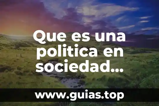 Que es la realidad economica de un pais 6 Que es una politica en sociedad economica