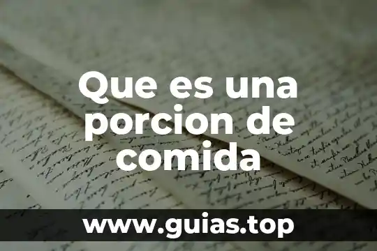 Que es hamachi comida 5 Que es una porcion de comida