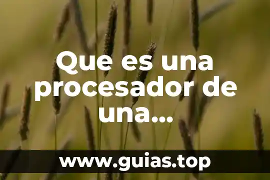 Que es una computadora cómo son sus componentes 7 Que es una procesador de una computadora