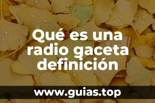 Qué es tutoría definición y concepto 3 Qué es una radio gaceta definición