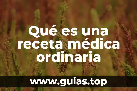 Que es derecho a atencion medica 3 Qué es una receta médica ordinaria