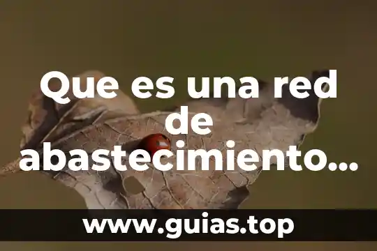 Que es una veda de agua de agua potable 4 Que es una red de abastecimiento de agua potable