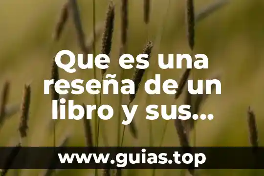 Que es un concepto de reseña 7 Que es una reseña de un libro y sus caracteristicas