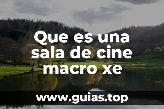 Que es una sala de cine macro xe