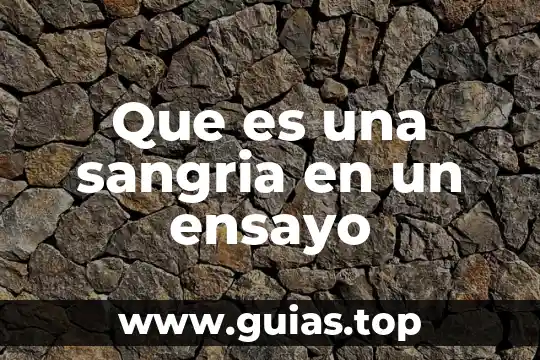 Que es sangria especial francesa en word 4 Que es una sangria en un ensayo