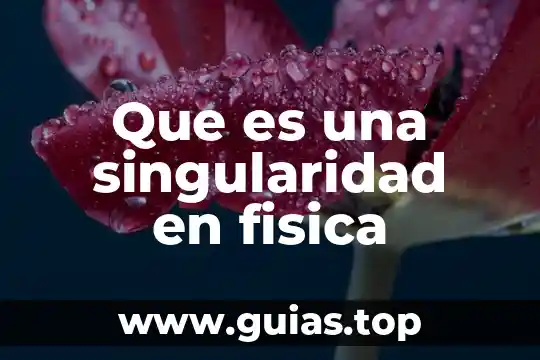 Que es la apacidad fisica 8 Que es una singularidad en fisica
