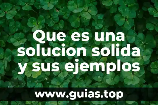 Que es argumento de problema solucion 8 Que es una solucion solida y sus ejemplos