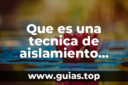 Que es la tecnica juridica concepto 4 Que es una tecnica de aislamiento basada en la transmicion