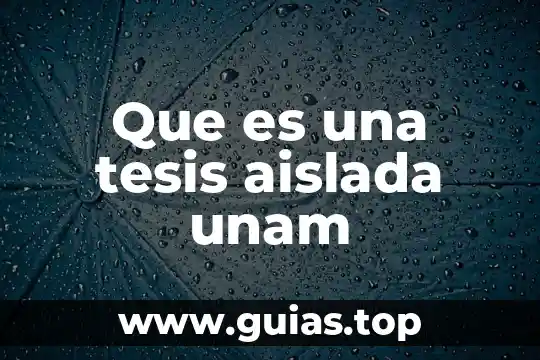 Que es la tesis en matematicas 4 Que es una tesis aislada unam