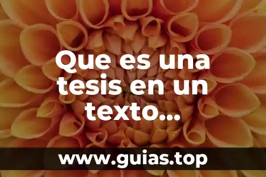 Que es la tesis de las dos culturas 4 Que es una tesis en un texto publiciotario