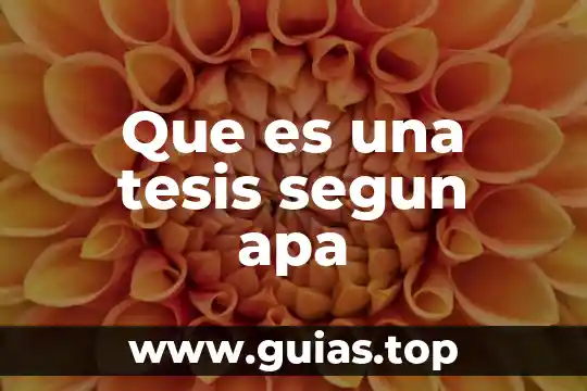 Que es la tesis de las dos culturas 3 Que es una tesis segun apa