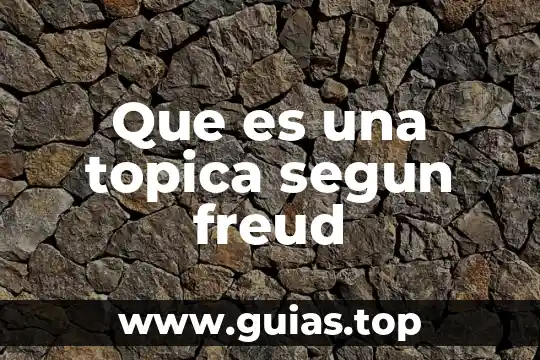 Qué es psicología según Sigmund Freud 8 Que es una topica segun freud