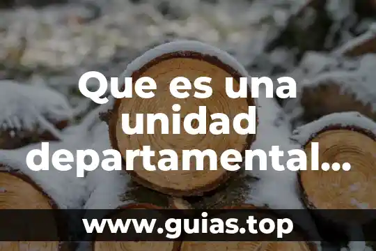Que es una unidad departamental de consultiva