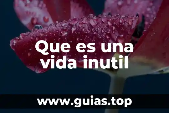 Pqra que es el fintro de muerte en vida 7 Que es una vida inutil