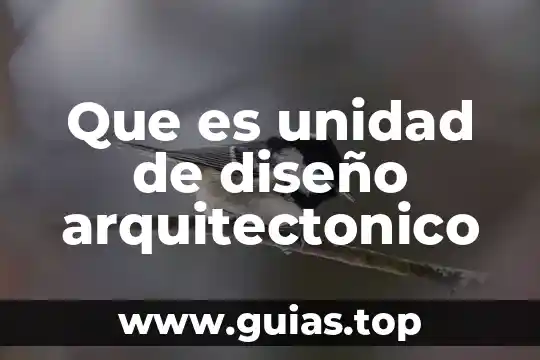 Que es unidad de diseño arquitectonico