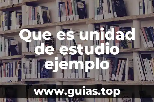 Que es unidad bd-rom 6 Que es unidad de estudio ejemplo