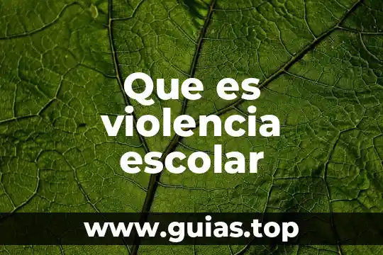 Qué es violencia intrafamiliar concepto 3 Que es violencia escolar