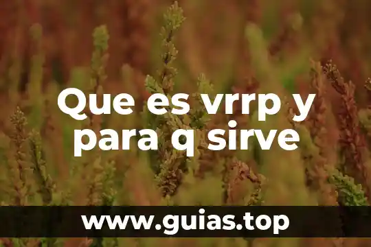 Que es vrrp y para q sirve